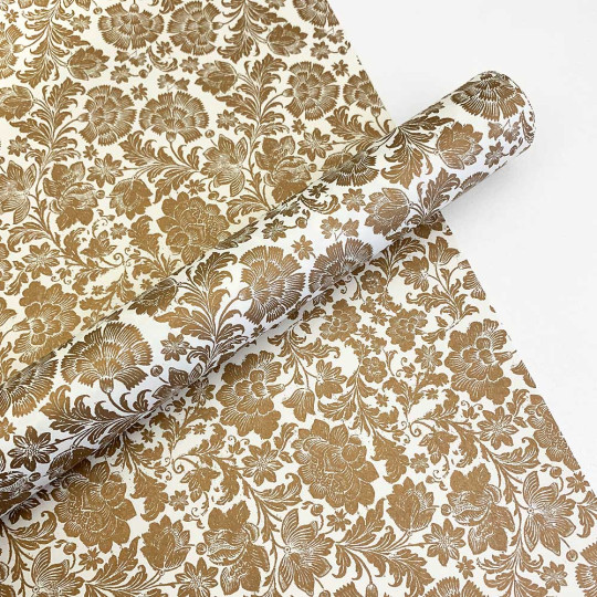 Golden Dianthus Flower Print Italian Paper ~ Tassotti